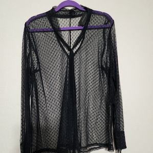Lane Bryant Black Lace Blouse